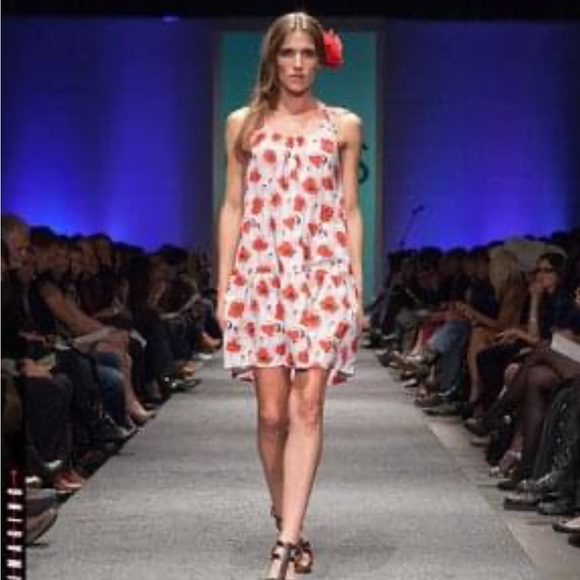 NWT Ethos Signature Siena Poppy Print Medium Summer Strap Dress - Picture 7 of 9